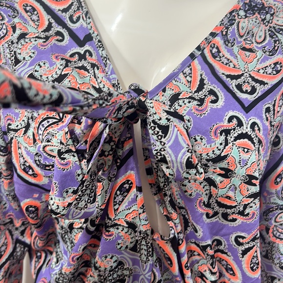 CHARLOTTE RUSSE LONG SLEEVES PRINTED JUMPSUIT ELASTIC WAIST size XL - Picture 5 of 6